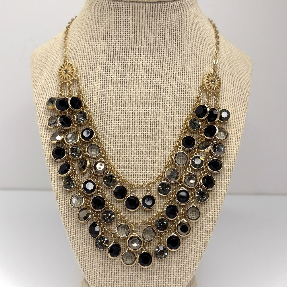 Multi-Strand Beaded Statement Piece, Adjustable - image 1